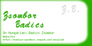 zsombor badics business card